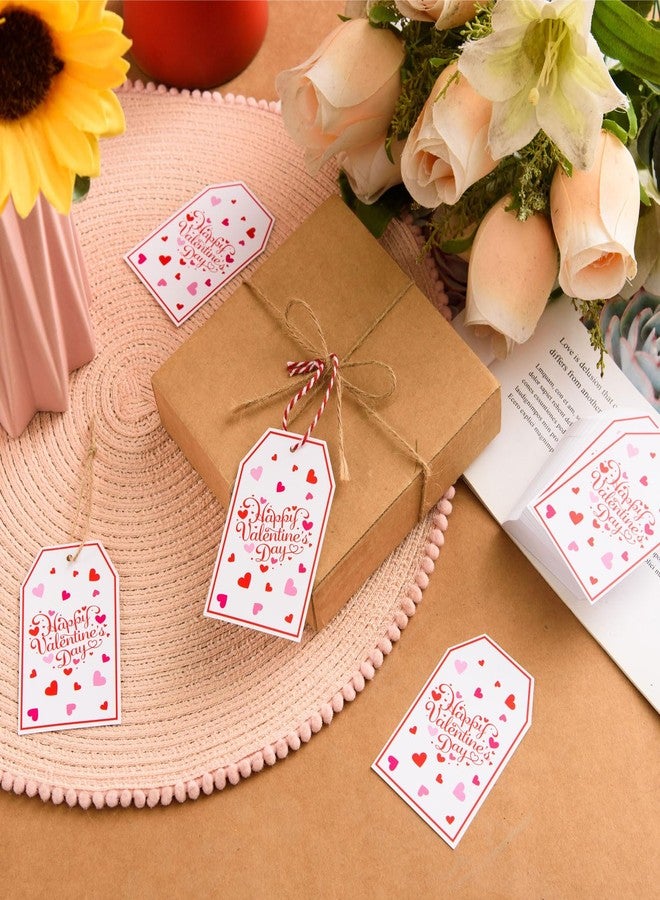 FOBSME 200 Pcs Valentine's Day Gift Tags with String 3.35x2.17 Inch Happy Valentine's Day Tags Paper Valentines Heart Hanging Tag for Gift Wrapping, Treat Bags, Party Decorations, DIY Crafts - Image 4